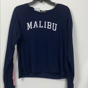 NWT Youth in Revolt navy blue cropped top XXL